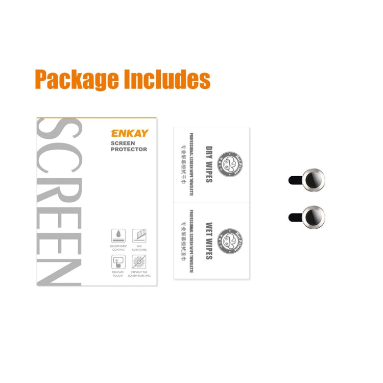 For iPhone 15 / 15 Plus ENKAY 9H Rear Lens Aluminium Alloy Tempered Glass Film(Colorful) by ENKAY