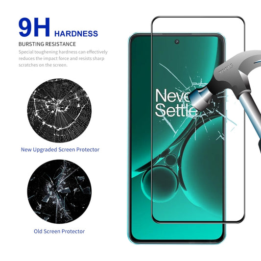 For OnePlus Nord CE3 5pcs ENKAY Full Glue High Aluminum-silicon Tempered Glass Film by ENKAY