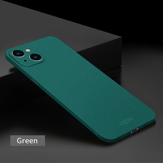 For iPhone 15 Plus MOFI Fandun Series Frosted PC Ultra-thin All-inclusive Phone Case(Green) by MOFI