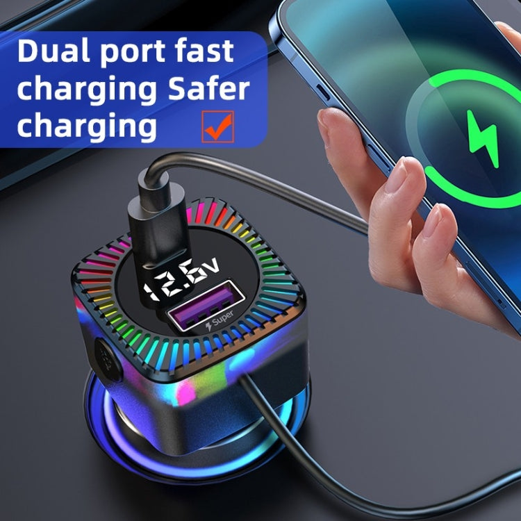 YQ3 66W Super Fast Charging 5 Port Rear Seat Extended Car Charger by buy2fix