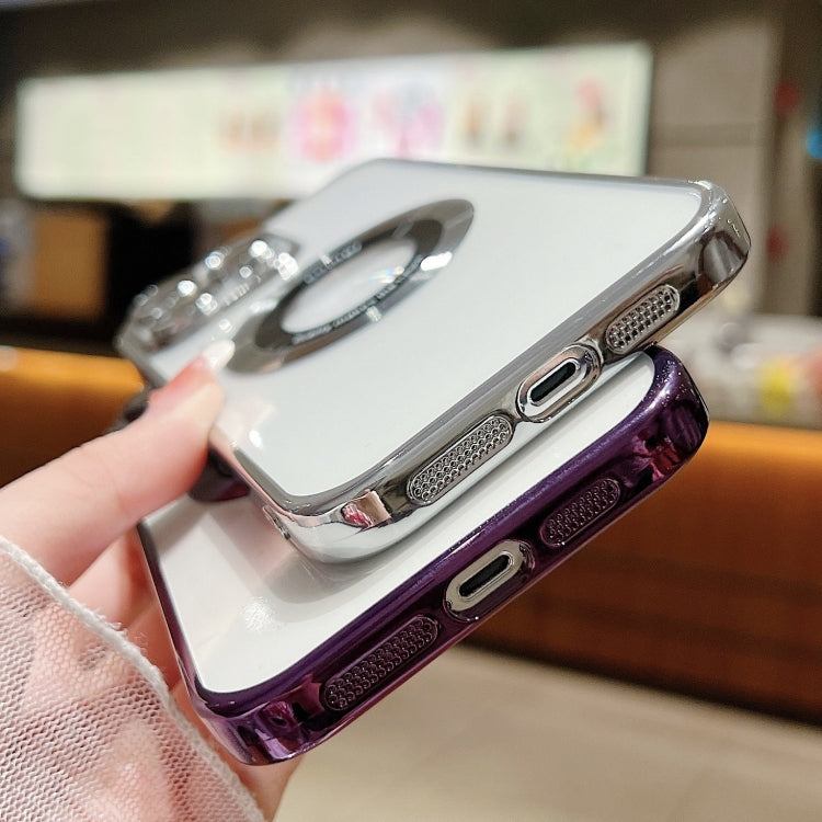 For iPhone 12 Pro Electroplating Magsafe TPU Phone Case(Purple) by buy2fix