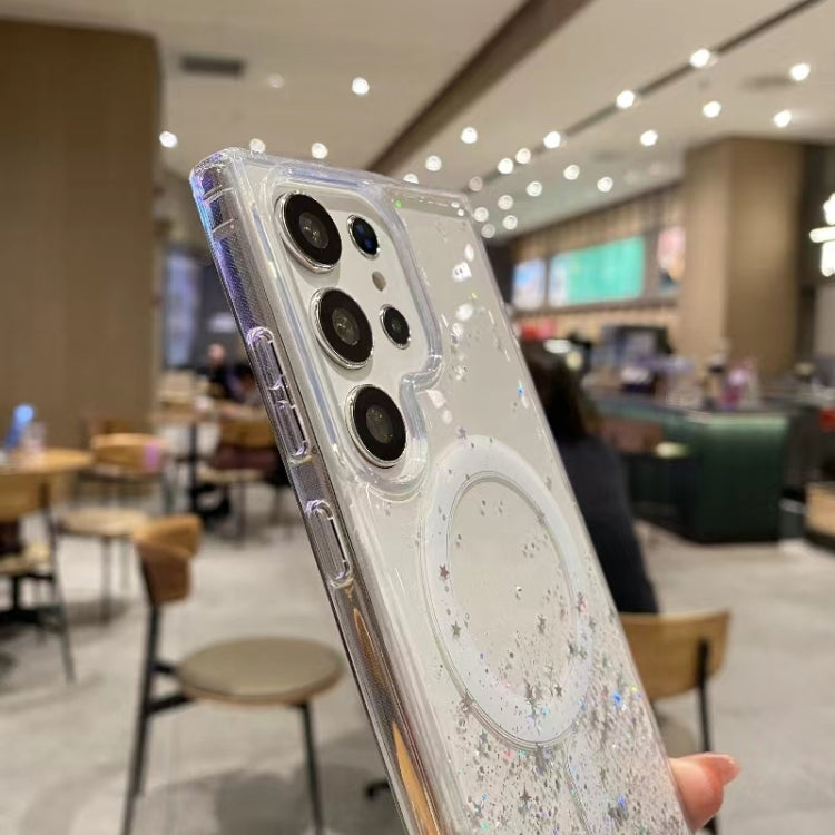 For Samsung Galaxy S22 5G Magsafe Glitter TPU Phone Protective Case(Pink) by buy2fix