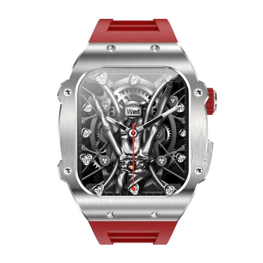 AK55 1.91 inch IP67 Waterproof Color Screen Smart Watch,Support Heart Rate / Blood Pressure / Blood Oxygen Monitoring(Red) by buy2fix