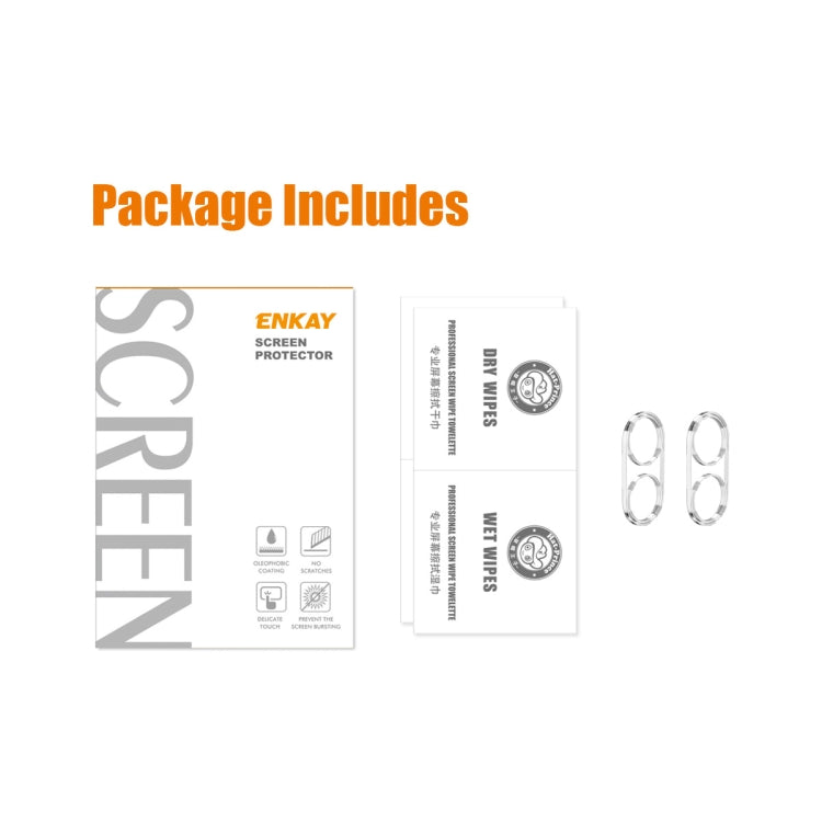 For Nothing Phone 2 2pcs ENKAY Hat-Prince 9H Rear Camera Lens Tempered Glass Film by ENKAY