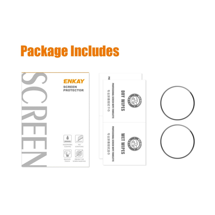 For Samsung Galaxy Watch6 / Watch7 44mm 2pcs ENKAY 3D Full Coverage Soft PC Edge PMMA HD Screen Film by ENKAY