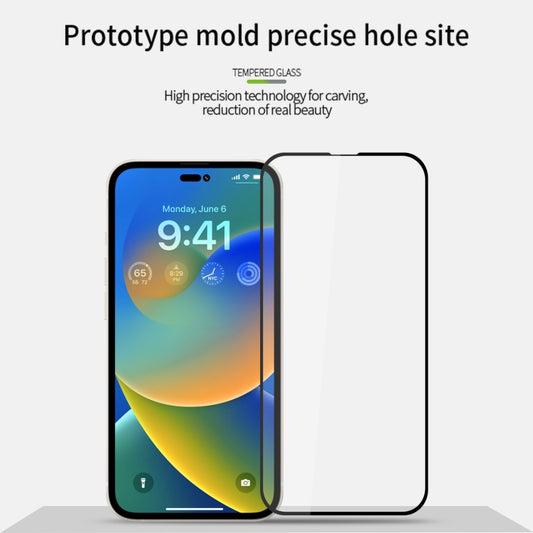 For iPhone 15 Pro PINWUYO 9H 2.5D Full Screen Tempered Glass Film(Black) by PINWUYO