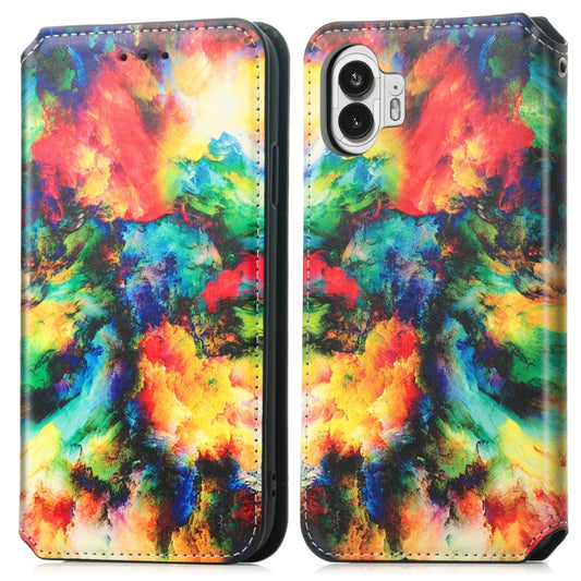 For Nothing Phone 2 CaseNeo Colorful Magnetic Leather Phone Case(Colorful Clouds) by buy2fix