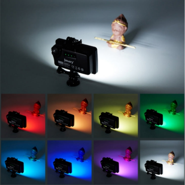 JMARY FM-72RGB Rechargeable Diving Photography RGB IPX8 Waterproof Camera LED Fill Light by Jmary