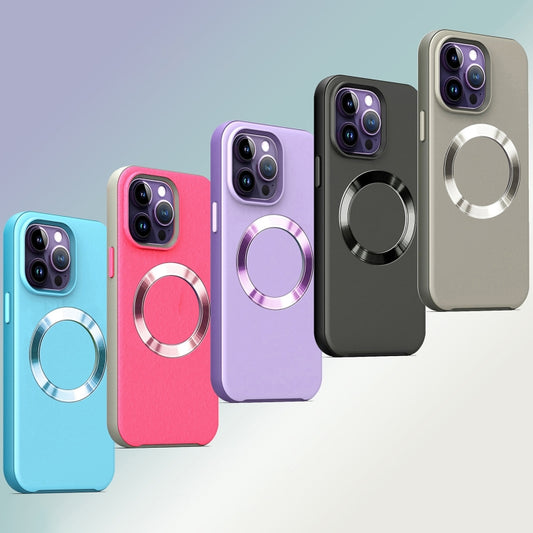 For iPhone 14 CD Pattern Magsafe PC Phone Case(Pink) by buy2fix