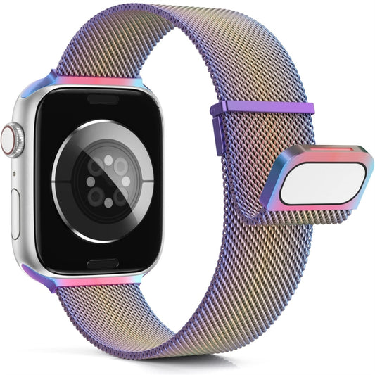 For Apple Watch 38mm Milan Double Magnetic Steel Mesh Watch Band(Color) by buy2fix
