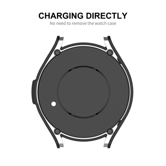 For Samsung Galaxy Watch6 44mm ENKAY Hat-Prince Electroplated Hard PC Case + 0.2mm 9H Glass Screen Protector(Rose Gold) by ENKAY