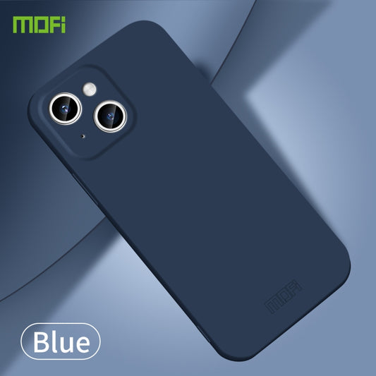 For iPhone 15 Plus MOFI Qin Series Skin Feel All-inclusive PC Phone Case(Blue) by MOFI