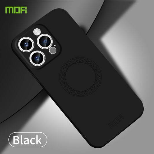 For iPhone 15 Pro MOFI Qin Series Skin Feel All-inclusive Silicone Phone Case(Black) by MOFI