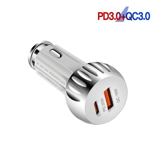 YSY-310PD 38W PD20W USB-C + QC3.0 18W USB Dual Port Fast Car Charger(White) by buy2fix