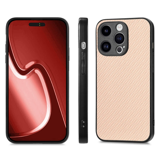 For iPhone 14 Pro Max ENKAY Fiber Leather Skin PC Phone Case with High Aluminum-silicon Glass Film(Khaki) by ENKAY