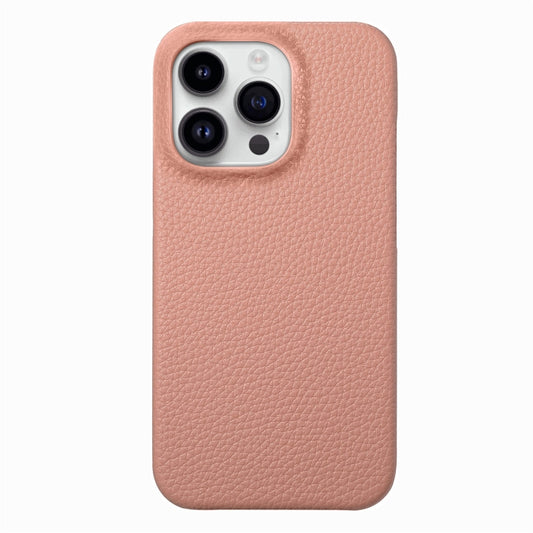 For iPhone 15 Pro Max Litchi Oil Edge Leather Back Phone Case(Pink) by buy2fix
