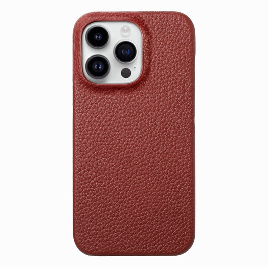 For iPhone 15 Pro Max Litchi Oil Edge Leather Back Phone Case(Red) by buy2fix
