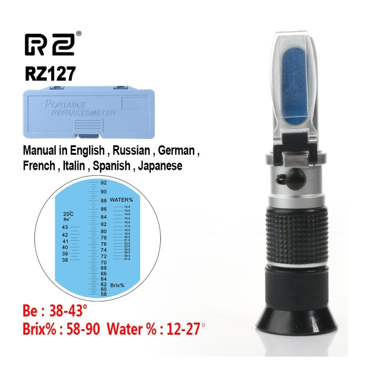 High Concentration Brix Be Water 3 in 1 58%~92% Honey Refractometer Bees Sugar Food ATC RZ127 by buy2fix