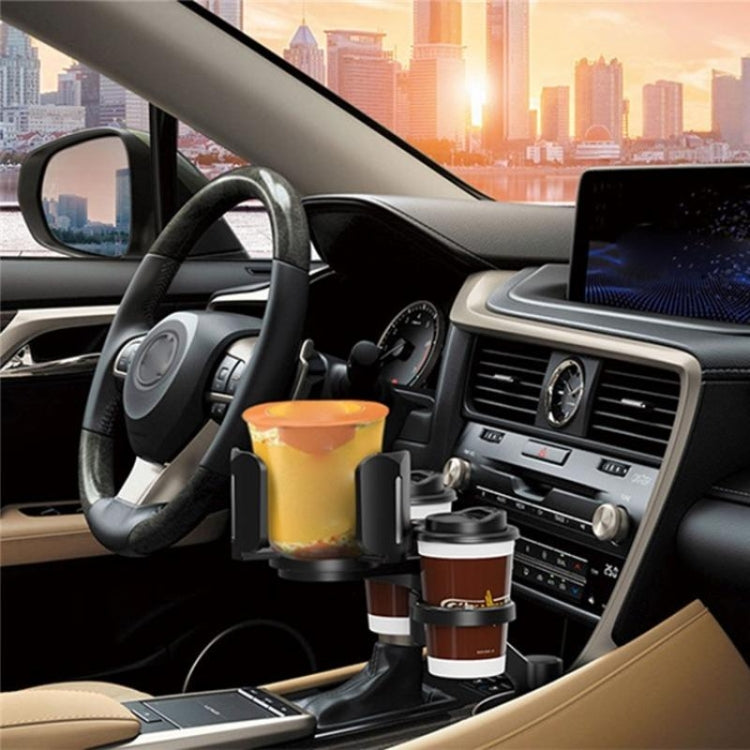 D03 For Drink Bottle Snack Car Cup Holder Expander Adjustable Dual Round Car Cup Holder by buy2fix