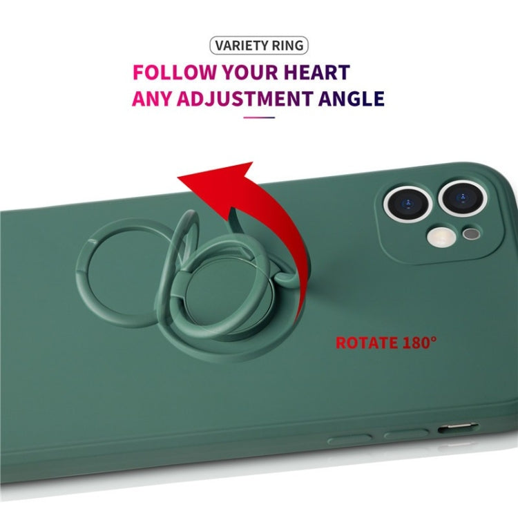 For iPhone 15 Pro Max Ring Kickstand Silicone Phone Case(Purple) by buy2fix