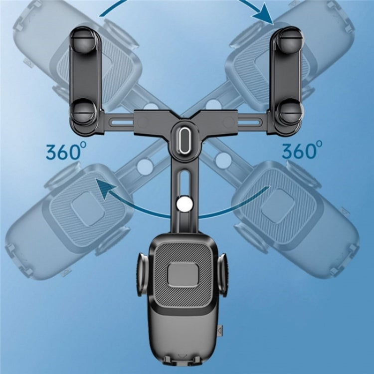 R009 Universal Vehicle Retractable Phone Clip Holder Car Rearview Mirror Cell Phone Mount(Black) by buy2fix