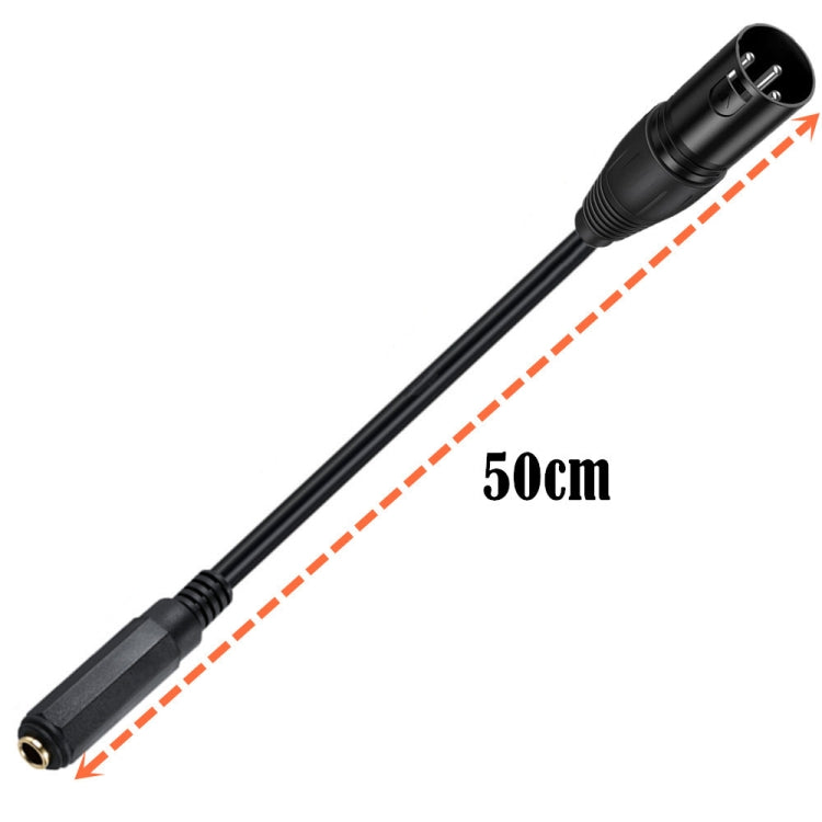 6.35mm Female to XLR Male JUNSUNMAY Speaker Audio Amplifier Connection Cable, Length: 50cm by JUNSUNMAY
