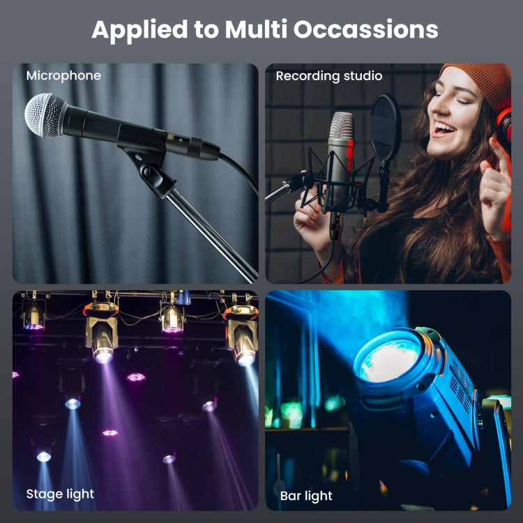 JUNSUNMAY XLR Male to Male Mic Cord 3 Pin Audio Cable Balanced Shielded Cable, Length:2m by JUNSUNMAY