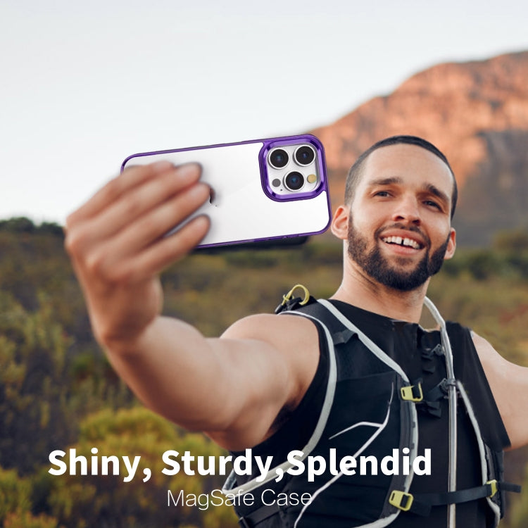 For iPhone 15 Pro Max Ice Color Clear PC Hybrid TPU Phone Case(Royal Blue) by buy2fix