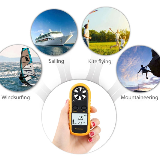 GM816 Handheld Digital Anemometer Wind Speed Meter by buy2fix