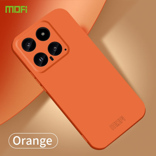 For Xiaomi 14 MOFI Qin Series Skin Feel All-inclusive PC Phone Case(Orange) by MOFI