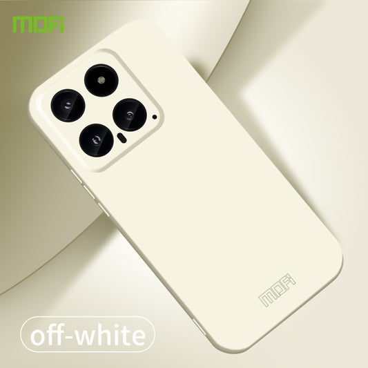 For Xiaomi 14 MOFI Qin Series Skin Feel All-inclusive PC Phone Case(Beige) by MOFI