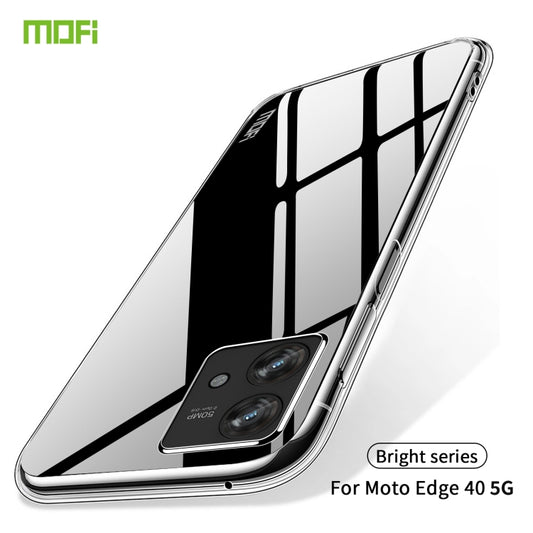 For Motorola Edge 40 5G MOFI Ming Series Ultra-thin TPU Phone Case(Transparent) by MOFI