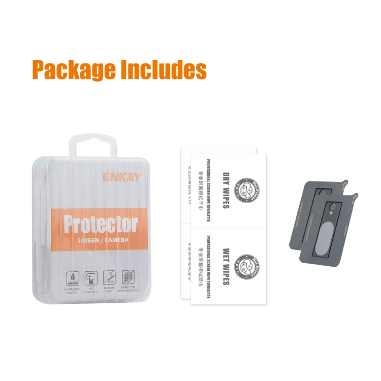 For Google Pixel 8 2pcs ENKAY Hat-Prince 9H Rear Camera Lens Tempered Glass Film by ENKAY