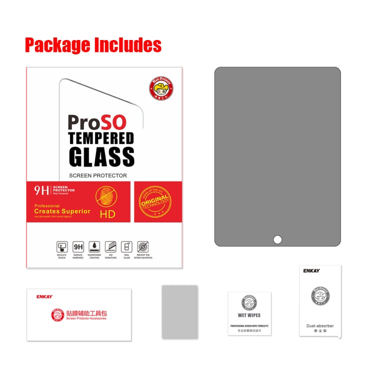 For iPad Air 10.5 2019 / Pro 10.5 ENKAY Hat-Prince 0.33mm 28 Degrees Anti-peeping Privacy Tempered Glass Film by ENKAY