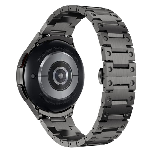For Samsung Galaxy Watch 5 Pro Dual Circle Curved Connection Stainless Steel Watch Band(Gray) by buy2fix