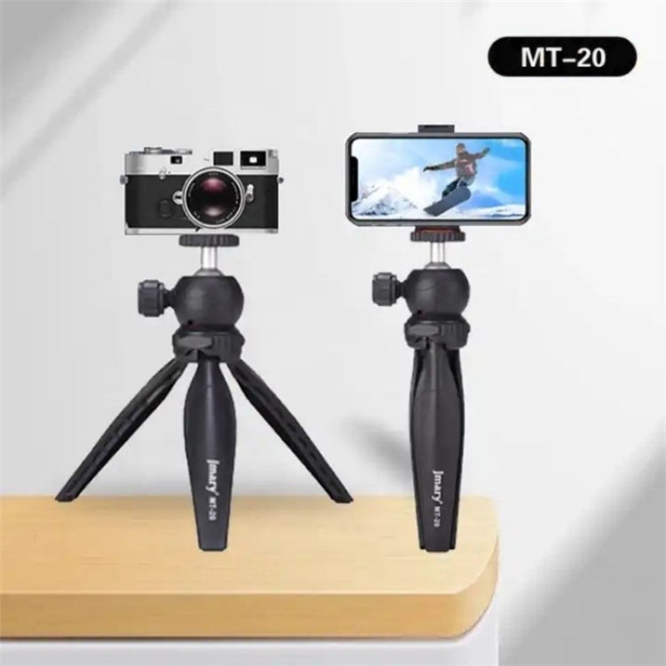JMARY MT-20 Mini Portable 360 Degree Ball Head Selfie Stick Folding Desktop Tripod Phone Holder by Jmary