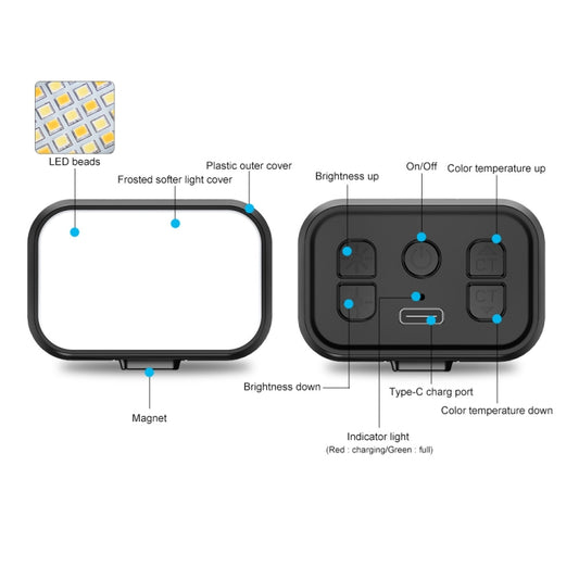 VLOGLITE W40 For DJI Mini / Feiyu Scorp Mini Handheld Stabilizers Magnetic Beauty Fill Light by VLOGLITE