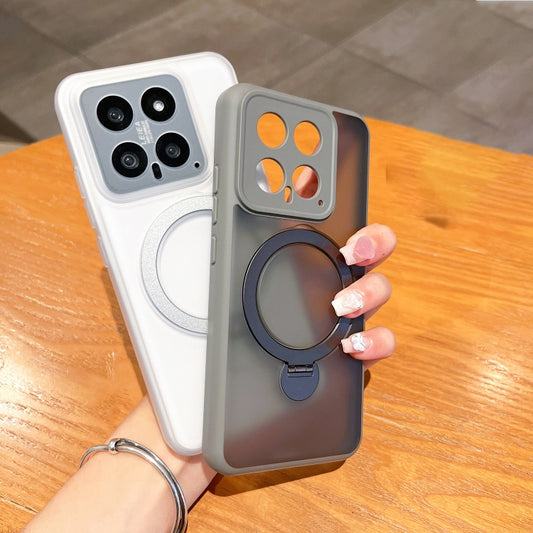 For Xiaomi 14 Holder TPU Shockproof Phone Case(Black) by buy2fix