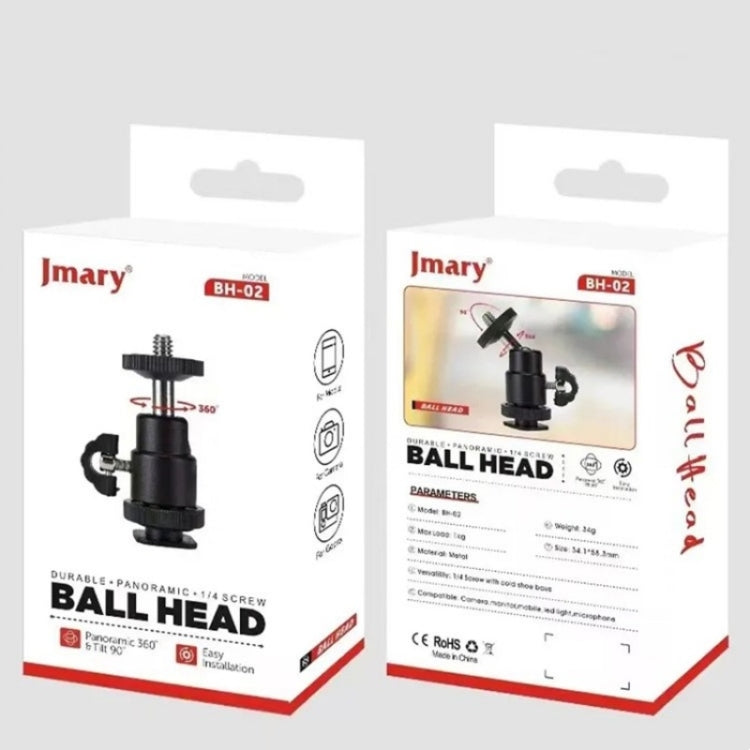 JMARY BH-02 360-Degree Rotating Tripod Ball Head 1/4 Screw Adapter by Jmary
