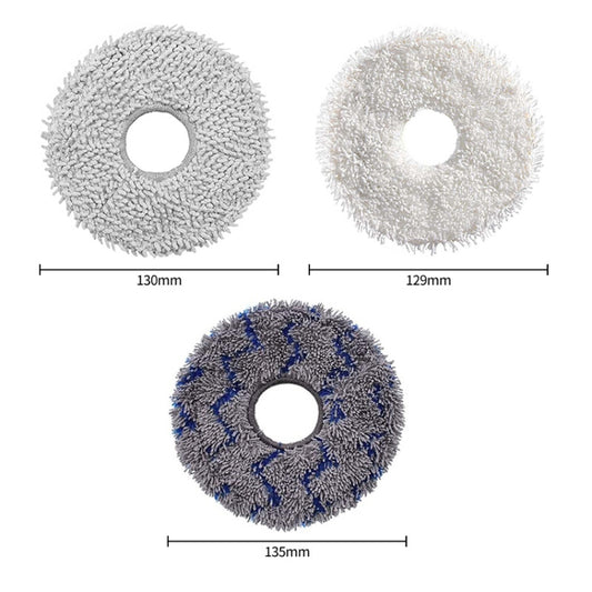 JUNSUNMAY 4pcs Washable Mop Pads Replacement for ECOVACS DEEBOT X1 Turbo / X2 Omni / T20 Pro(Blue+Grey) by JUNSUNMAY