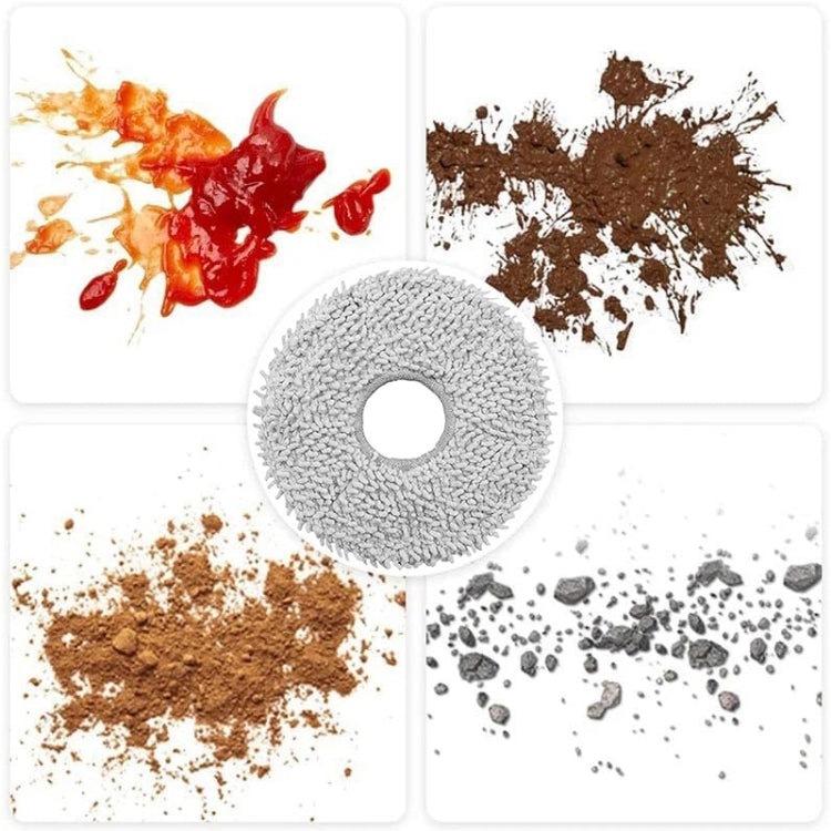 JUNSUNMAY 4pcs Washable Mop Pads Replacement for ECOVACS DEEBOT X1 Turbo / X2 Omni / T20 Pro(White) by JUNSUNMAY