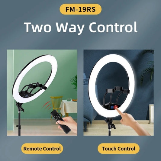 JMARY FM-19RS Photography LED Ring Fill Light 19-inch Touch Control Beauty Light(EU Plug) by Jmary