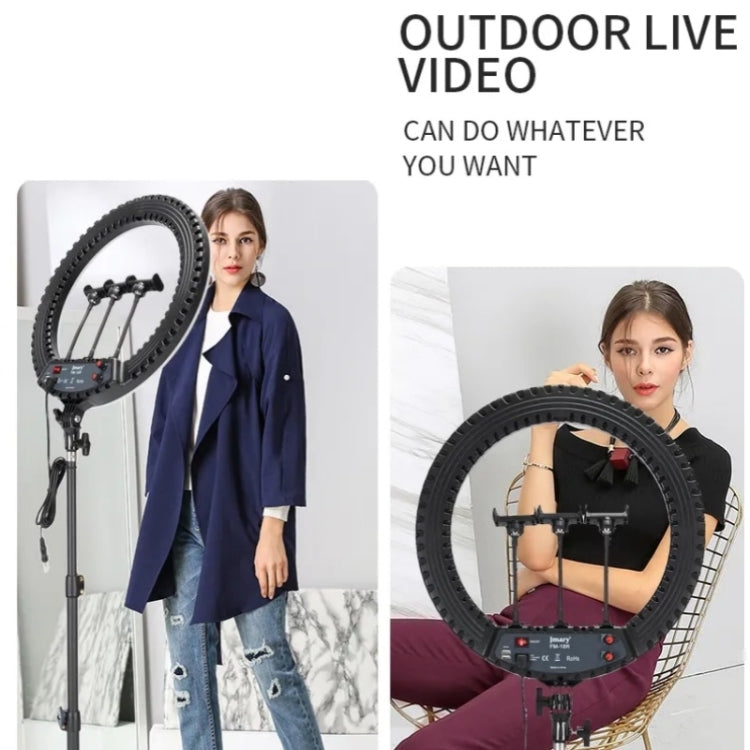 JMARY FM-18R LED Beauty Ring Light 18-inch Photography Live Streaming Fill Light(EU Plug) by Jmary