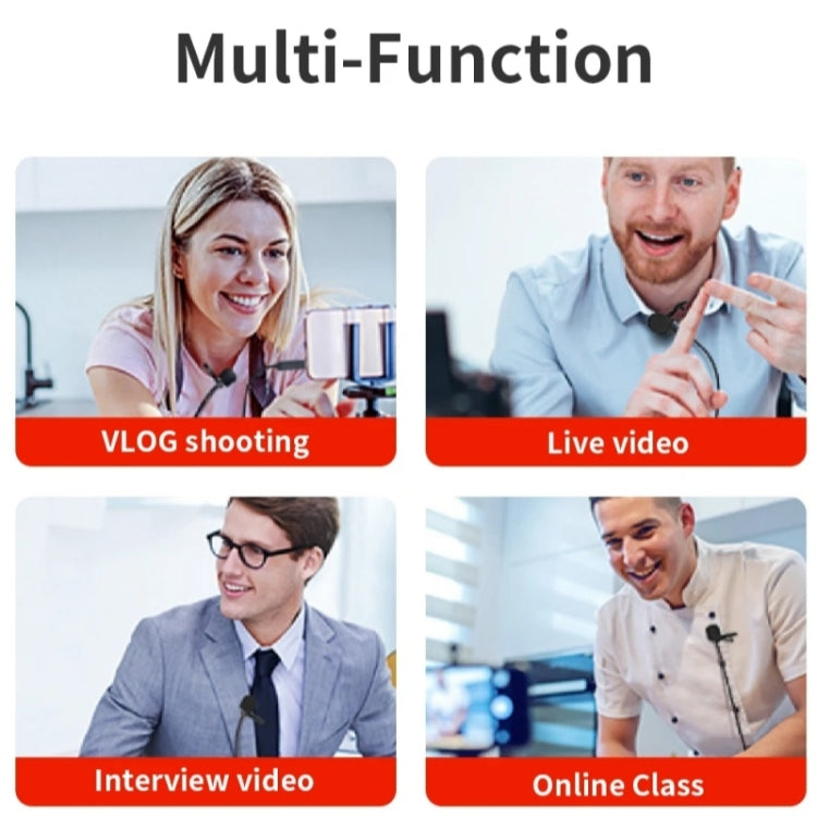 JMARY MC-R6 Lavalier Type-C Port Wired Microphone With In-ear Earphone, Length: 3m by Jmary