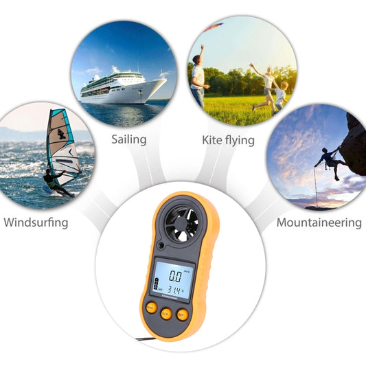 RZ818 Digital Anemometer Handheld Wind Speed And Temperature Measuring Instrument by buy2fix