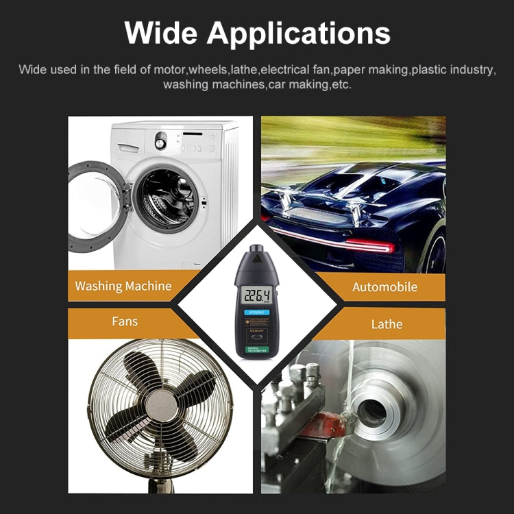 DT2234C Digital Laser Tachometer RPM Meter Non-Contact by buy2fix