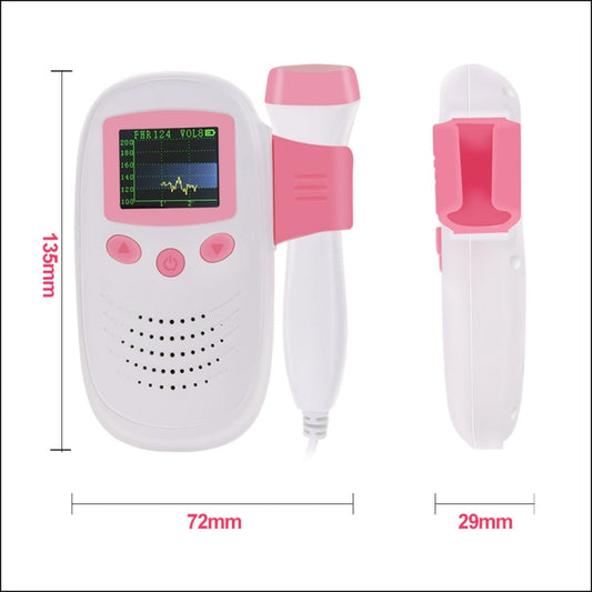 RZ-100S9 LED Fetal Doppler Ultrasound Sound Baby Heartbeat Detector Monitor Digital Prenatal Pocket Fetal Doppler Stethoscope by buy2fix