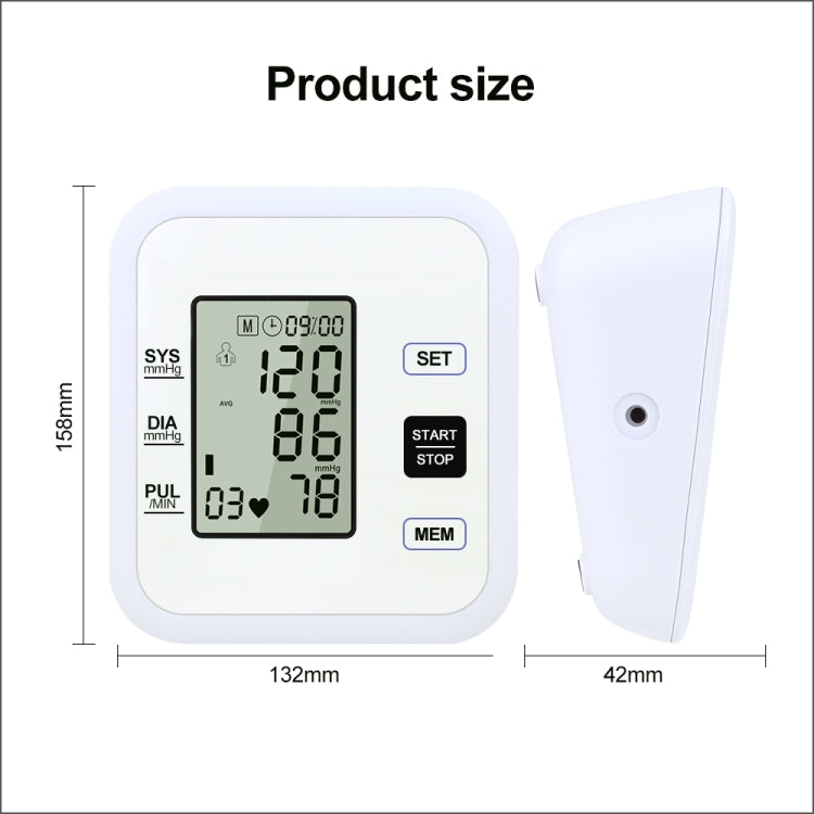 RZ205 Blood Pressures Automatic Digital Upper Arm Heart Beat Rate Pulse Monitor Meter Tonometer Equipment Sphygmomanometer by buy2fix