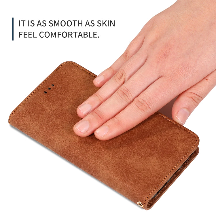 Retro Skin Feel Business Magnetic Horizontal Flip Leather Case for Huawei P Smart 2019 & P Smart Plus 2019(Brown) by buy2fix