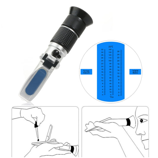RZ136 Refractometer Fruit Wine Meter Sugar Portable Auto Brix 0~32% Alcohol 0~26% Fruit Juice Wine Sugar Meter Refractometer by buy2fix